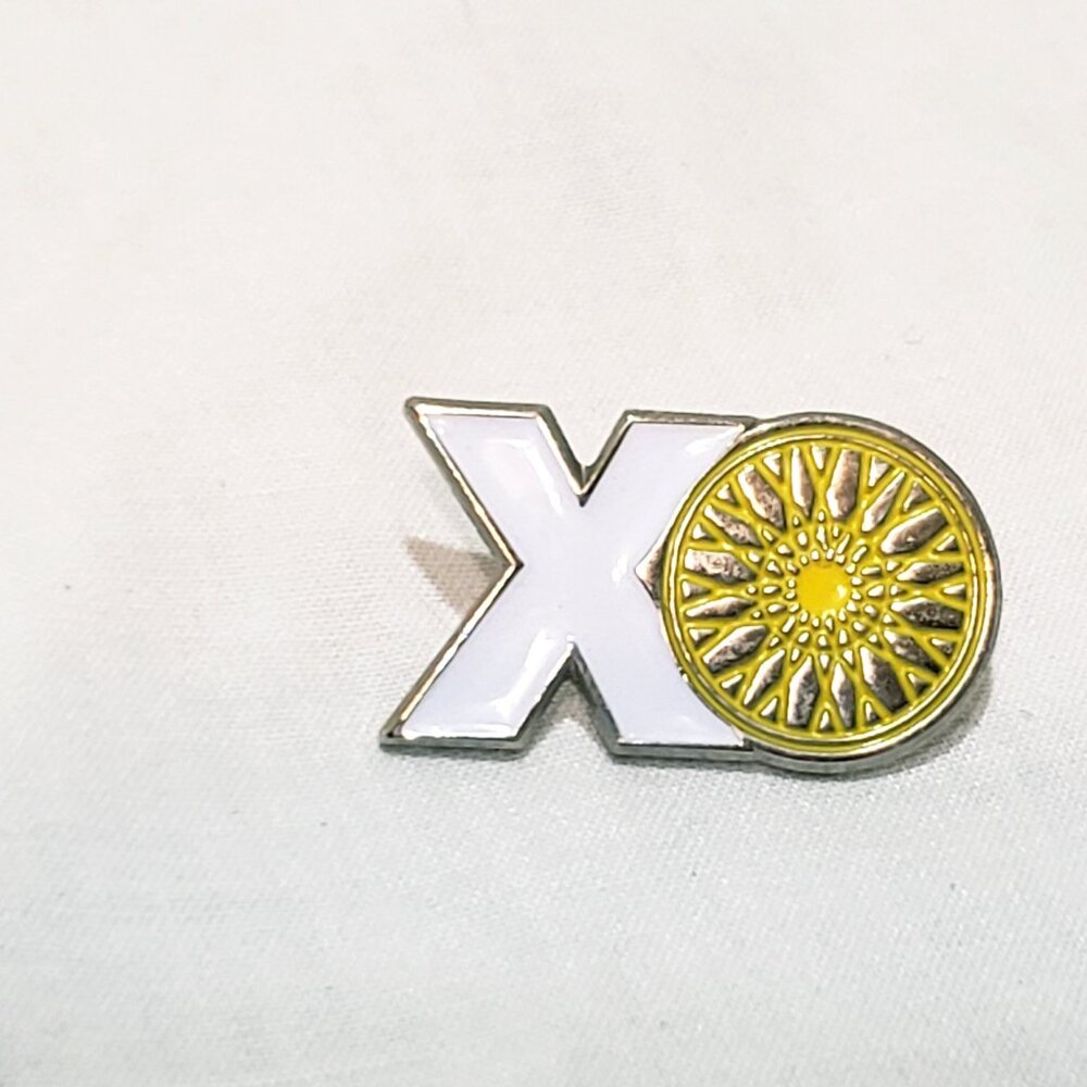 SoulCycle Lapel Pin 1/2" White Yellow